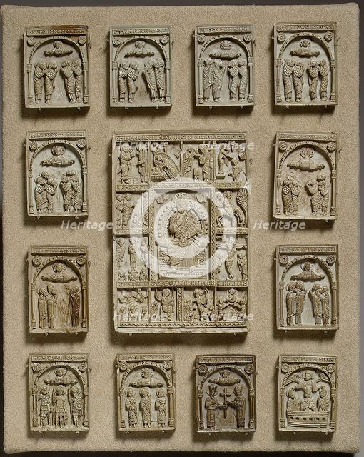Icon with Christ Pantepotes and the Chorus of Saints, Byzantine, 14th-15th century. Creator: Unknown.