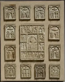 Icon with Christ Pantepotes and the Chorus of Saints, Byzantine, 14th-15th century. Creator: Unknown