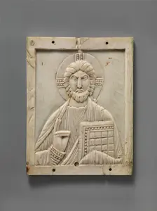Icon with Christ Pantokrator, Byzantine, 11th-12th century. Creator: Unknown