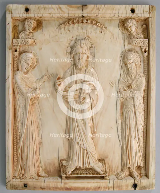 Icon with the Deesis, Byzantine, mid-900s. Creator: Unknown.