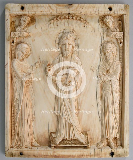 Icon with the Deesis, Byzantine, mid-900s. Creator: Unknown.