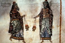 Icon. Figures with censers in the Monastery of Saint Catherine