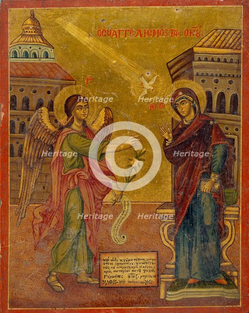 Icon of The Annunciation, 18th-19th century. Artist: John.