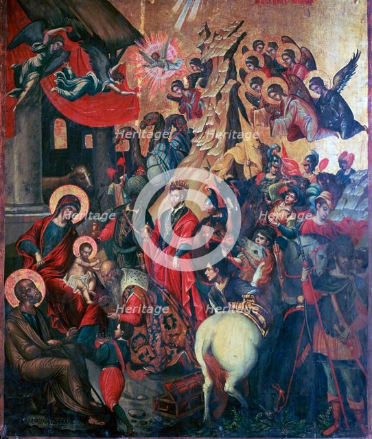Icon of the Adoration of the Magi, 16th century. Artist: Michael Damaskinos