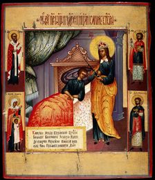 Icon of the Mother of God The Healer, 18th century. Artist: Russian icon
