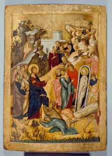 Icon of The Raising of Lazarus, 14th-15th century