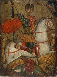 Icon of St George slaying the Dragon, 15th-16th century