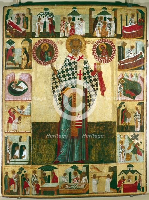 Icon of St Nicholas, Russian. Artist: Unknown