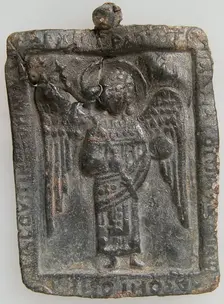 Icon Pendant with the Archangel Michael, Byzantine, ca. 1300 or later. Creator: Unknown