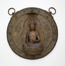 Icon Plaque (Kakebotoke) with Bosatsu, 13th century. Creator: Unknown