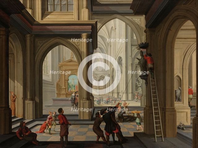Iconoclasm in a Church, 1630. Creator: Dirck van Delen.