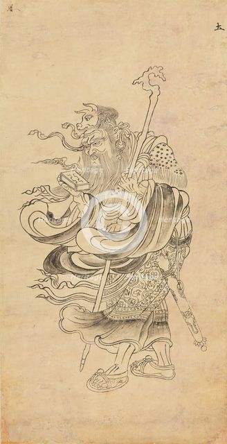 Iconographic Drawing of Saturn (Doyo), 12th century. Creator: Unknown.