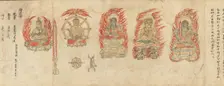 Iconographic Drawings of the Five Kings of Wisdom (Myoo-bu shoson), 12th century. Creator: Unknown