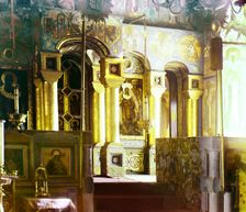Iconostasis in the Church of the Resurrection, Rostov Velikii, 1911. Creator: Sergey Mikhaylovich Prokudin-Gorsky