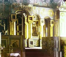Iconostasis in the Church of the Resurrection, Rostov Velikii, 1911. Creator: Sergey Mikhaylovich Prokudin-Gorsky