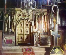 Iconostasis in the Church of Saint John the Theologian, Rostov Velikii, 1911. Creator: Sergey Mikhaylovich Prokudin-Gorsky