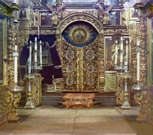 Iconostasis in the summer Fedorovskaya Church of the Mother of God, Yaroslavl, 1911. Creator: Sergey Mikhaylovich Prokudin-Gorsky