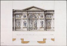 Iconostasis in the Smolny Convent of the Resurrection in St. Petersburg, 1780s. Artist: Quarenghi, Giacomo Antonio Domenico (1744-1817)