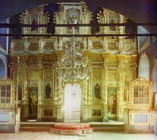 Iconostasis in Trinity Cathedral in the city of Ialutorovsk, 1912. Creator: Sergey Mikhaylovich Prokudin-Gorsky