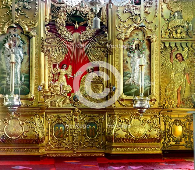 Iconostasis of the Church of Saint Nicholas the Wonder Worker, Rostov Velikii, 1911. Creator: Sergey Mikhaylovich Prokudin-Gorsky.