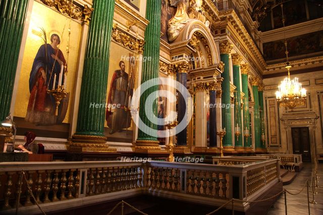 Iconostasis, St Isaac's Cathedral, St Petersburg, Russia, 2011. Creator: Sheldon Marshall.