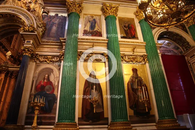 Iconostasis, St Isaac's Cathedral, St Petersburg, Russia, 2011. Creator: Sheldon Marshall.