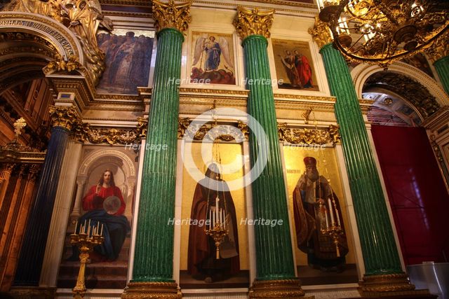 Iconostasis, St Isaac's Cathedral, St Petersburg, Russia, 2011. Creator: Sheldon Marshall.