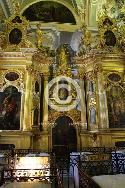Iconostasis, Peter and Paul Cathedral, St Petersburg, Russia, 2011. Creator: Sheldon Marshall.