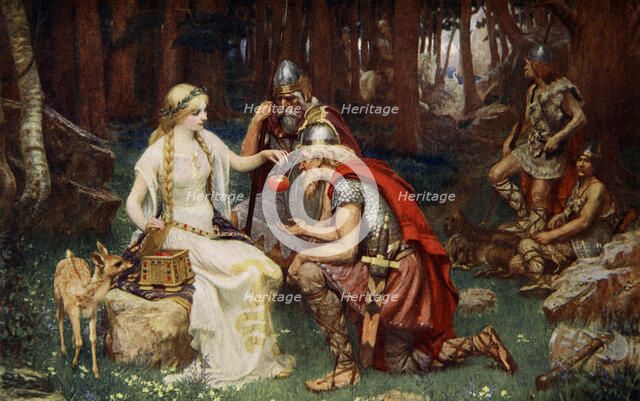 'Idun and the Apples', 1890.  Artist: James Doyle Penrose