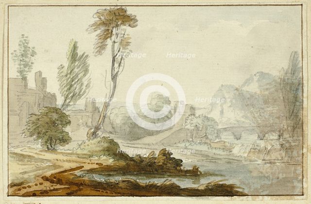 Idyllic Landscape, n.d. Creator: Jean Baptiste Claude Chatelain.