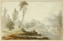 Idyllic Landscape, n.d. Creator: Jean Baptiste Claude Chatelain
