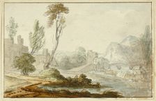 Idyllic Landscape, n.d. Creator: Jean Baptiste Claude Chatelain