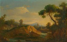 Idyllic landscape with lake, 1845-1855. Creator: Unknown