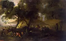 Idylls of War, 1715. Creator: Jean-Antoine Watteau