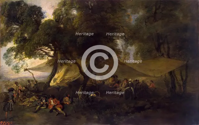 Idylls of War, 1715. Creator: Jean-Antoine Watteau.