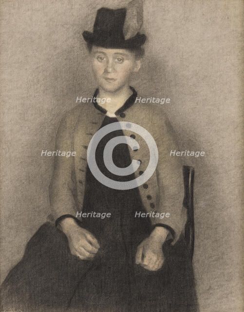 Ida Ilsted, the Artist's Wife, 1890. Creator: Vilhelm Hammershoi.