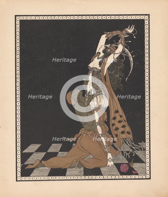 Ida Rubinstein and Vaslav Nijinsky in the ballet Scheharazade. Artist: Barbier, George (1882-1932)