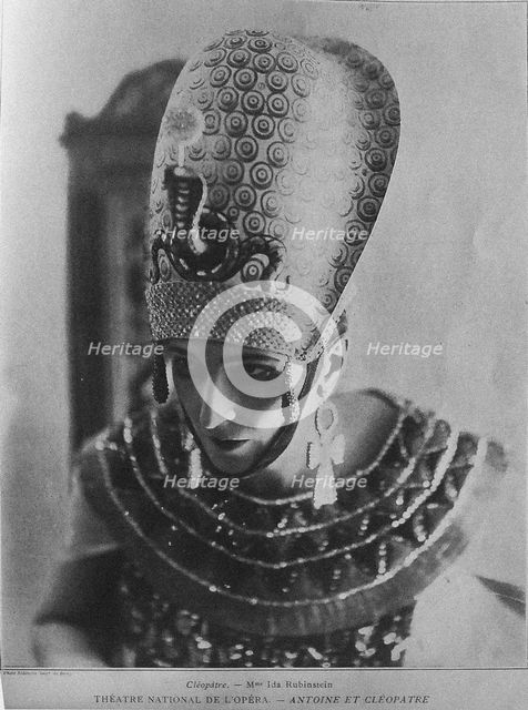 Ida Rubinstein as Cleopatra in the ballet Antoine et Cléopâtre by Florent Schmitt, c. 1920.