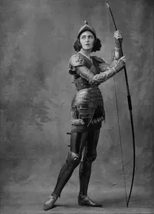 Ida Rubinstein as Saint Sebastián in "The Martyrdom of Saint Sebastián" at the Chatelet..., 1911. Creator: Anonymous ()