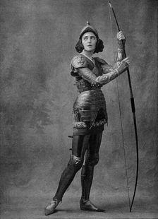Ida Rubinstein as Saint Sebastián in "The Martyrdom of Saint Sebastián" at the Chatelet..., 1911. Creator: Anonymous ()