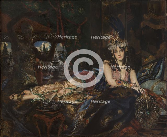 Ida Rubinstein as Zobeide in the ballet Scheharazade by N. Rimsky-Korsakov, 1911. Creator: Blanche, Jacques-Émile (1861-1942).