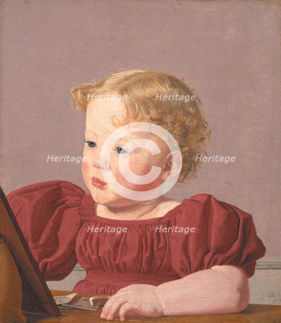 Ida Thiele, the future Mrs Wilde, as a Child, 1832. Creator: Christen Købke.
