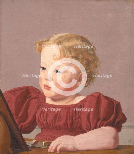 Ida Thiele, the future Mrs Wilde, as a Child, 1832. Creator: Christen Købke.