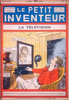 Idea for a video-phone using neon tubes to give the picture display, c1927