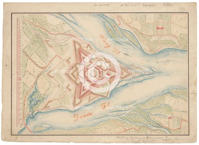 Ideal design of the Komarno fortress, 1600/1700. Creator: Unknown.