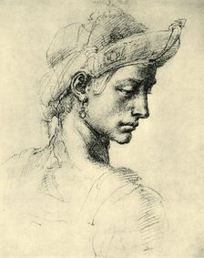 Ideal Head 1520-1525, (1943). Creator: Michelangelo Buonarroti