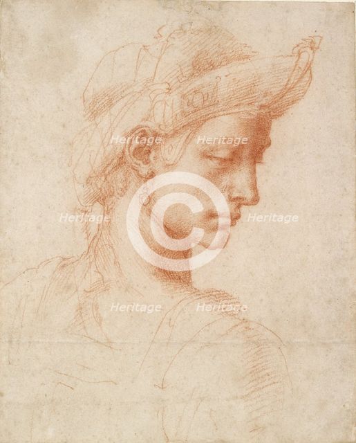 Ideal Head, late 15th-early 16th century. Artist: Michelangelo Buonarroti.