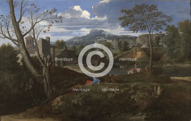 Ideal landscape, between 1648 and 1651. Creator: Nicolas Poussin.