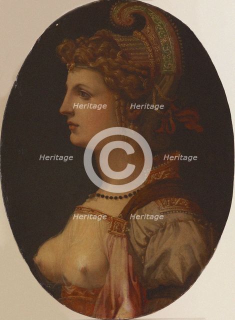 Ideal Portrait of a Lady (Portrait of Vittoria Colonna). Creator: Bacchiacca, Francesco (1494-1557).