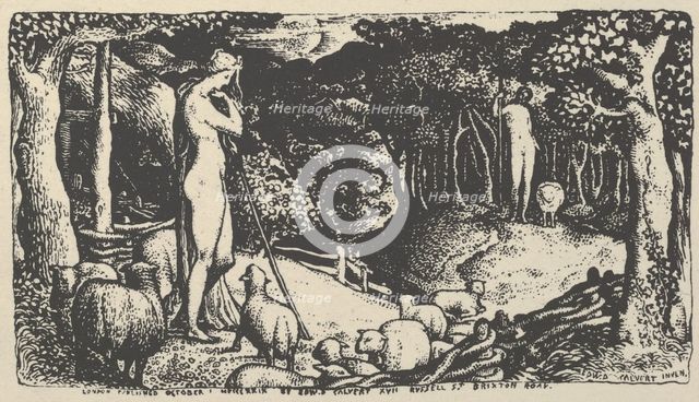 Ideal Pastoral Life (reproduced for Calvert's "Memoir"), 1904. Creator: Unknown.